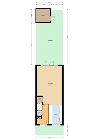 Floorplan - Lekstraat 136, 4125 TD Hoef En Haag